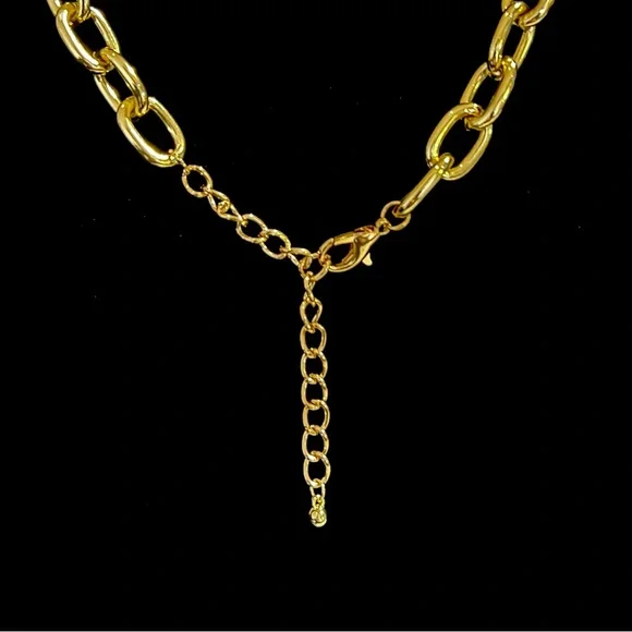 Louis Vuitton #322 lock with generic brand chain Necklace up cycled repurposed - Picture 3 of 3